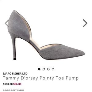 Marc Fisher Tammy Light Grey Suede Pumps 6.5